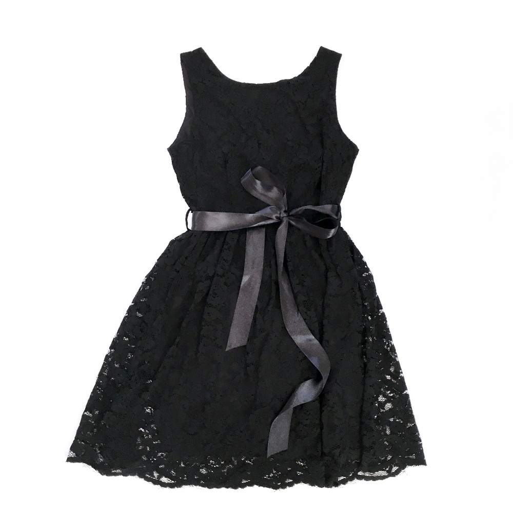 New Coco Love Black Lace Sleeveless Dress Large